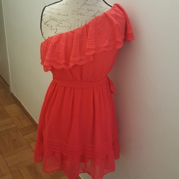 Double Zero Dresses & Skirts - ADORABLE CORAL SUMMER DRESS
